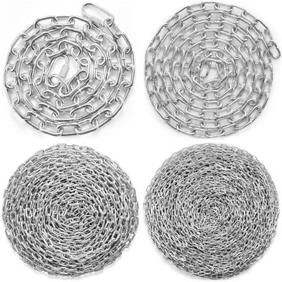 Uimoso Zinc Plated Proof Coil Chain 3/16",5/16",1/8" Carbon Steel Chain Sling - Image 1 of 2