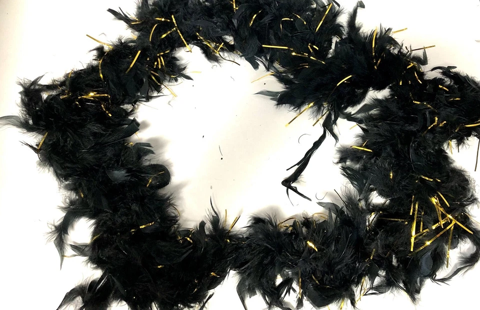 40g Feather Tinsel Boa Metallic Flapper Halloween Costume Accessory 5 COLORS - Image 1 of 1