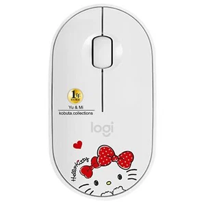 Logitech Hello Kitty Thin Lightweight Quiet Wireless Mouse Bluetooth white - Picture 1 of 7