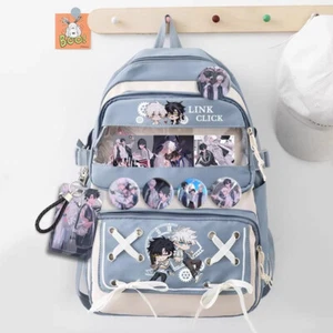Link Click Large Anime Schoolbag Student Knapsack Capacity Backpack Leisure 45CM - Picture 1 of 30