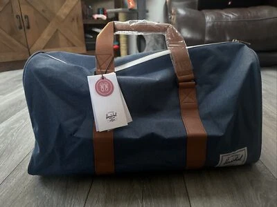 Herschel Novel Duffle Bag Navy / Tan Synthetic Leather  Classic 42.5L - Image 1 of 4