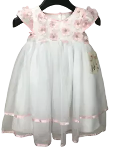 Mia & Mimi Niño Pequeño Vestido Elegante Rosa Blanco Flores Nuevo con Etiquetas Talla 2T Formal Boda - Imagen 1 de 6