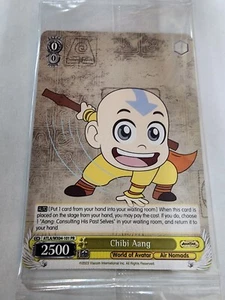 Chibi Aang - Avatar The Last Airbender (ATLA/WX04 blanco negro caja topper promoción - Imagen 1 de 2