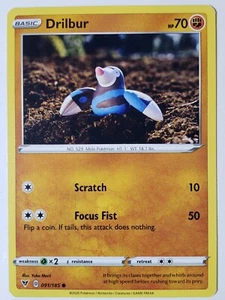 Drilbur 091/185 NM - Yuka Morii Clay Art - Vivid Voltage Pokemon Card - Picture 1 of 2