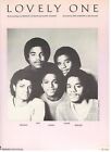 THE JACKSON 5 "LOVELY ONE" SHEET MUSIC-PIANO/VOCAL/GUITAR/CHORDS-1980-JACKSONS!!