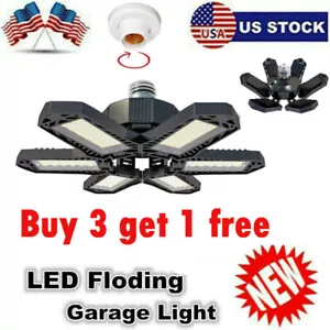9900000LM LED Garage Light Super Bright Work Shop Ceiling Lights Deformable Bulb - Picture 1 of 12