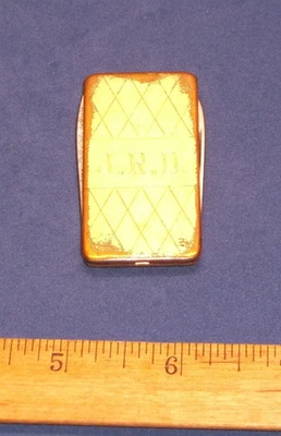 Clip de dinero imperial dorado - ¿tal vez 14k? - Iniciales JRD - Hecho en Estados Unidos Foto 1 de 4