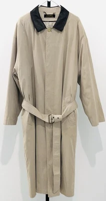 VTG Brooks Brothers Microfiber Trench Coat Zip Out Liner Leather Collar Belt 42S - Image 1 of 4
