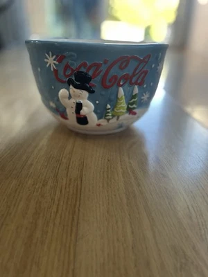Muñeco de nieve de Navidad Coca Cola para servir/decorativo/tazón de palomitas de maíz Foto 1 de 4