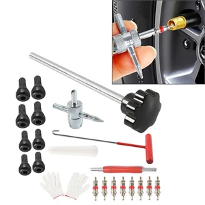 22pcs Black Quick Change Tire Valve Tool Kit Quick Change Tire Valve Core Tool - Picture 1 of 7