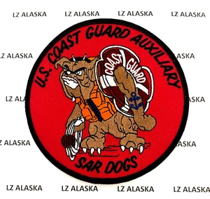 PARCHE CHAQUETA AUXILIAR SAR PERROS GUARDIA COSTERA EE. UU. 5" BÚSQUEDA Y RESCATE - Imagen 1 de 3