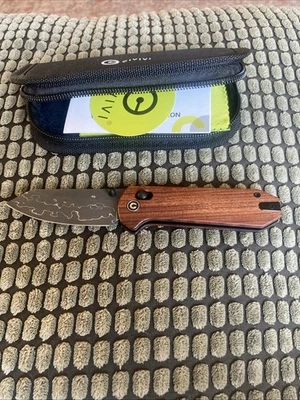 Cuchillos Civivi Yonder Bloqueo de Barra Transversal C23073B-DS1 Guibourtia Madera Damasco Cuchillo Foto 1 de 4