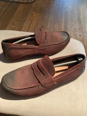 Brand New Men's Authentic FOSSIL Full Suede Slip On Loafer Shoes - Size 11.5 - Image 1 of 4