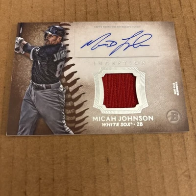 2015 Inception AUTO JSY RELIC Micah Johnson #IAR-MJ Chicago White Sox Card (f3) - Image 1 of 2
