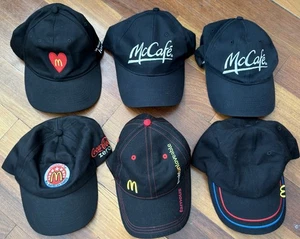 Lote De 6 Gorras Negras de Trabajador McDonald's Sombreros Béisbol OSFM Envío Gratis - Imagen 1 de 7