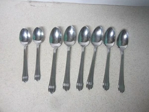 LOT OF  8 HAMPTON SILVERSMITHS ODYSSEY TEASPOON TABLESPOON FLATWARE - Picture 1 of 5