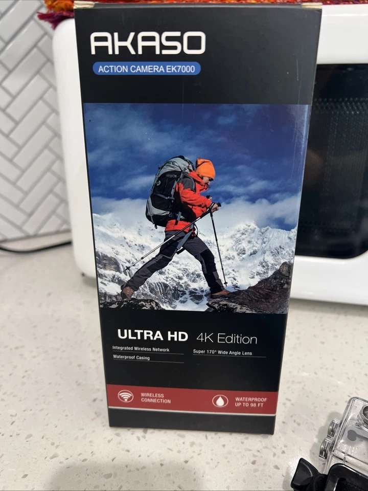 AKASO EK7000 4K WiFi Sports Action Camera Ultra HD Waterproof DV Camcorder 12MP - Image 1 of 4