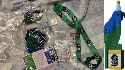 NISB Lego 5009260 Bricklink 25 Anniversary Parrot Set, Exclusive Brick, Lanyard - Image 1 of 4