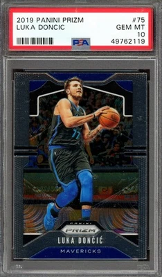 LUKA DONCIC ~ 2019-20 Panini Prizm Baloncesto #75 ~ Clasificado PSA 10 GEMA COMO NUEVO Foto 1 de 2