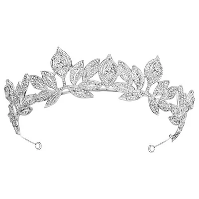  Princess Crown Tiara Diadem Cerchietto Strass Con Fascia Capelli Cristallini - Immagine 1 di 4