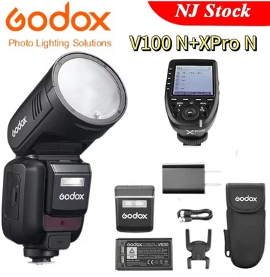 US Godox V100 N 100Ws TTL Flash,400 Full Power Flashes,1.7s Recycle Time+XPro-N - Image 1 of 4