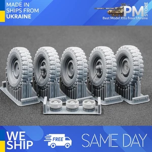 ScaleX WM-35022S 1/35 Unimog 404 10.5-20 MPT Sagged wheel set - Picture 1 of 3