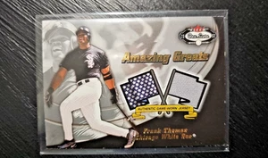 Parche Fleer Box Score Frank Thomas Amazing Greats 2002 doble juego usado White Sox - Imagen 1 de 2