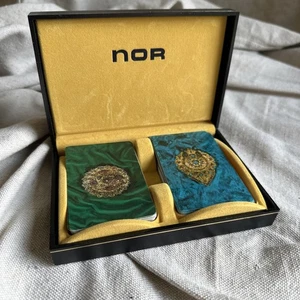 Vintage NOR Double Deck Playing Cards in Original Case - Both Decks Complete - Picture 1 of 7