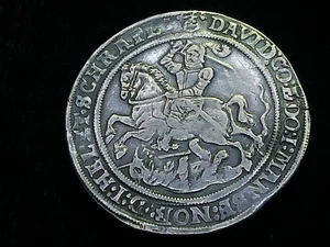 Large, Early 1611 Mansfeld Germany Silver Thaler - St. George & Dragon - Picture 1 of 8