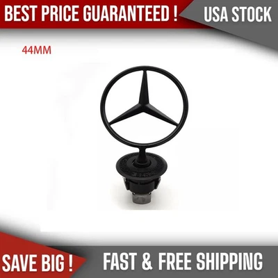 Front Hood Ornament Mounted Black Star Emblem Fit For Mercedes Benz Most CLASS Foto 1 de 4