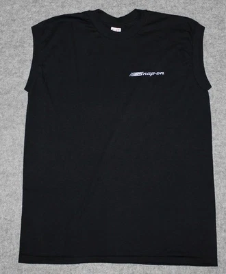vintage SNAP-ON TOOLS 70s TEE Sleeveless Made USA Sport-T by Stedman L t-shirt - Image 1 of 4