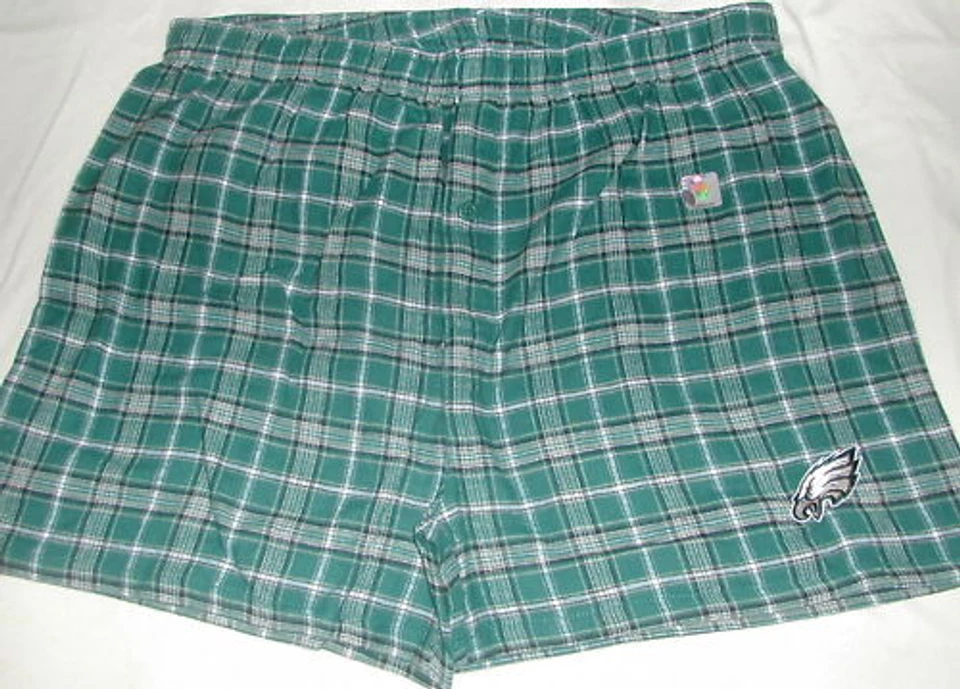 费城老鹰队 NFL 睡觉 LOUNGE PAJAMA 短裤男式 2X 全新无标签绿色标志 — 第 1/1 张图片