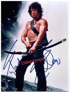 Sylvester Stallone Re-Print vom original Autogramm GF Großfoto ca 20 x 27 Rambo 