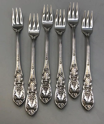 Juego de 6 tenedores de cóctel Richelieu by International de plata de ley 5 5/8" Foto 1 de 3