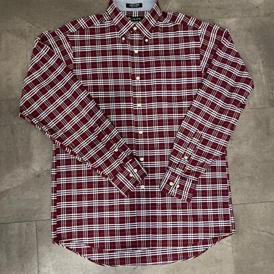 CHAPS Men’s Classic Fit Oxford Shirt Plaid Wrinkle Free Neck 15-15.5 Size 34/35 - Image 1 of 4