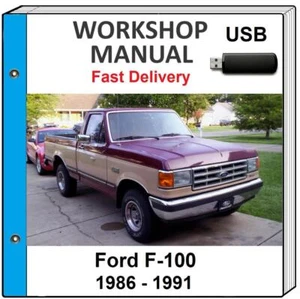 FORD F-100 1986 1987 1988 1989 1990 1991 SERVICE REPAIR WORKSHOP MANUAL USB - Picture 1 of 1