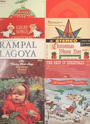 10x LP Lot Classic Christmas Music, Bing Crosby Nat King Cole Vinyl Record 12” Foto 1 de 4