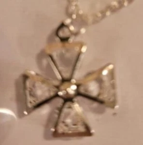 Womans Costume Fashion Jewelry Iron Cross Necklace - Picture 1 of 2