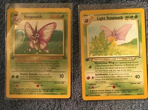 Venomoth & Light Venomoth 29/64 53/105 1st Edition Bundle Rare Pokemon Jungle - Picture 1 of 2