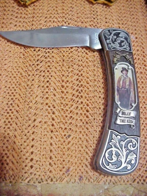 CUCHILLO COLECCIONISTA OFICIAL BILLY THE KID FRANKLIN COMO NUEVO CON ETIQUETA Y BOLSA Foto 1 de 4