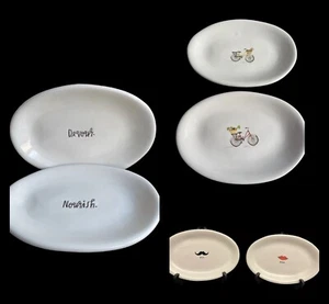 Rae Dunn Oval Plates Bicycles His and Hers Nourish Devour BUNDLE and SAVE Pre # - Bild 1 von 25