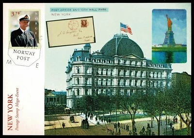 SG44 NORWAY 1999 Souvenir from stampexhibition New York - Image 1 of 2