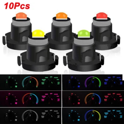 10Pcs Instrument A/C Climate Control Light Bulbs T4/T4.2 Neo Wedge Lamp LED - Image 1 of 4