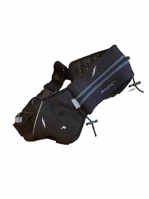 FITLETIC Cinturón de Correr Negro con 2 Portabotellas de Agua Botellas No Incluidas Foto 1 de 4