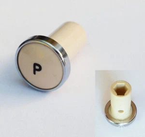 Vintage & Classic Car Chrome Rimmed Cream Panel Knob, Wolseley MG Alvis - Picture 1 of 1
