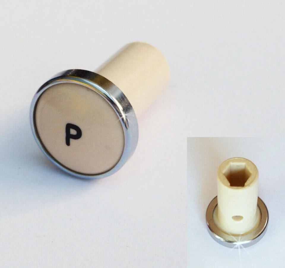 Vintage & Classic Car Chrome Rimmed Cream Panel Knob, Wolseley MG Alvis - Image 1 of 1