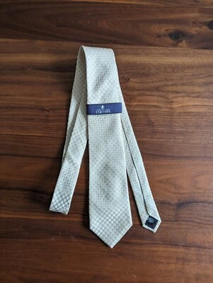 Stafford Men's Neck Tie ~ Cream ~ Gold Dinner Party Tie - Image 1 of 4