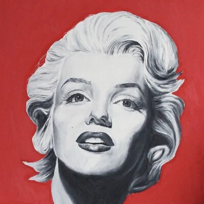 Marilyn Monroe Photorealistic Original Oil On Canvas Painting  - Image 1 of 3