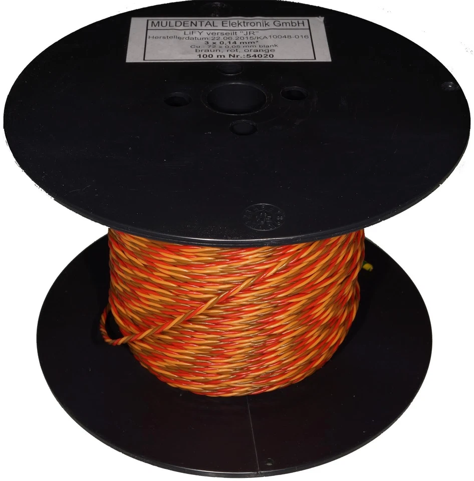 PVC Servokabel verdrillt 0,14mm² Cu 72x0,05mm sehr geschmeidig Muldental 54020  - Bild 1 von 1