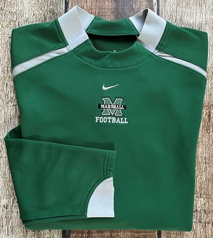 NIKE TEAM ISSUE MARSHALL FOOTBALL THUNDERING HERD SWEATSHIRT GREEN MENS XL EUC Cover